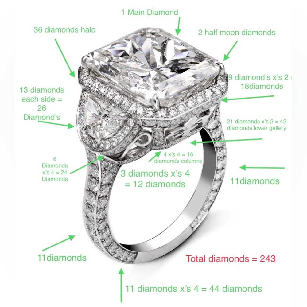 12.2 Carat DIAMOND Emerald Cut Engagement Ring PLATINUM🤩🤩🤩🤩🤩🤩🤩🤩 💎💎💎💎💎💎💎 - Picture 5 of 17